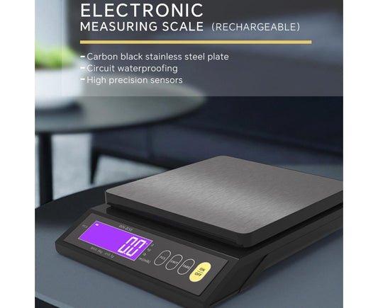 Rechargeable Baking Electric Scale IP67 Waterproof High Accurate Kitchen Scale with Counting Tare Zeroing Auto Power Off Unit Conversion