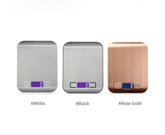 11lb Food Scale Digital Kitchen Scale LCD Display Scale Weight KG G oz ml and lb for Baking and Cooking Stainless Steel Portable Food Scale
