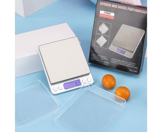 3KG/0.1G Kitchen Electronic Scale Digital LCD Backlight With 2 Trays Food Jewelry Baking Fruit Portable Mini Weight Balance