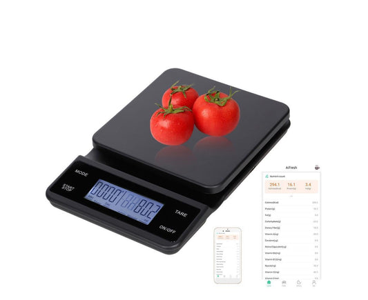 Food Nutrition Scale Food Kitchen Scale BT Digital Kitchen Scale with Nutritional Calculator and Timer 3kg/0.1g Touch Control 5 Units USB