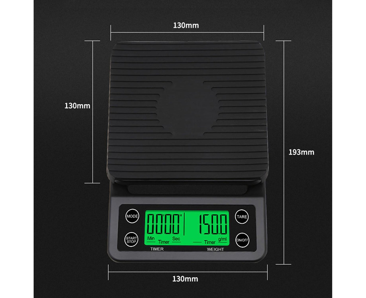 Accurate Electric Kitchen Scale,Coffee Scale with Timer High-precision Kitchen Scale Mini Electronic Platform Scale Food Weighing Scale