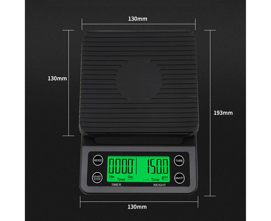Accurate Electric Kitchen Scale,Coffee Scale with Timer High-precision Kitchen Scale Mini Electronic Platform Scale Food Weighing Scale