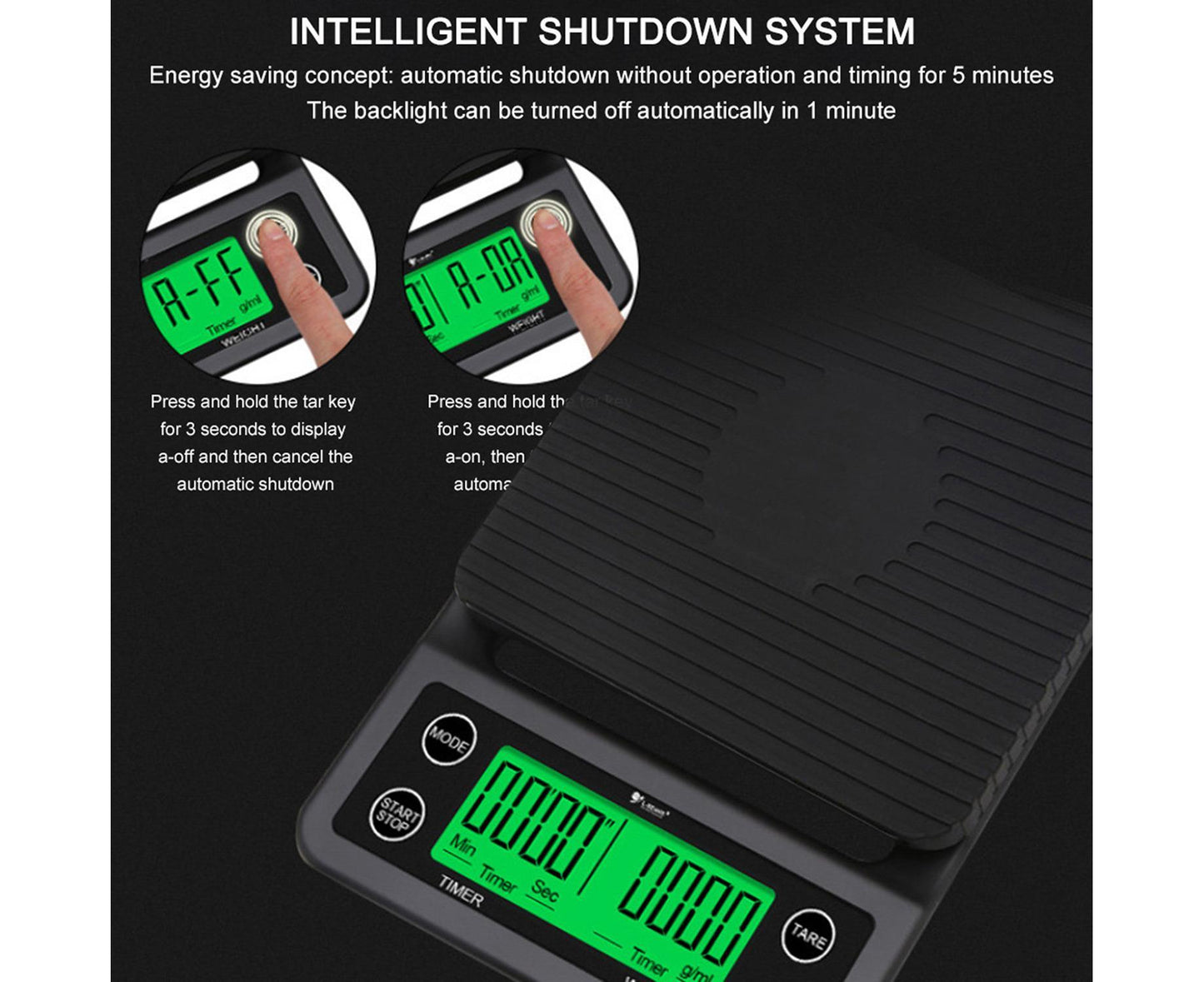 Accurate Electric Kitchen Scale,Coffee Scale with Timer High-precision Kitchen Scale Mini Electronic Platform Scale Food Weighing Scale