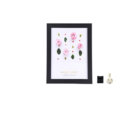 1 Set 5 Inch Photo Frame Patchwork Waterproof Thickened Decorative Foam Wall Hanging Photo Display Frame Household Supply - Black