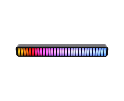 Car LED Light Built-in Microphone Multiple Light Modes Acrylic Wireless Car Ambient LED Light for Home - Black