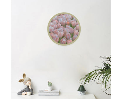 6inch Photo Frame Smooth Surface Fine Workmanship Round Wall Mounted Picture Storage Holder Home Supply - Golden