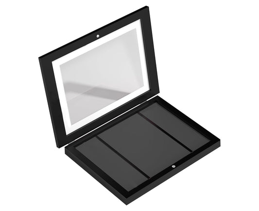 Flip Photo Frame Front Opening Picture Display Artwork Easy to Use Versatile Design Picture Display Stands - Black