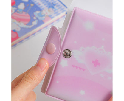 Photo Album Large Capacity Waterproof Insert Type PVC 3 Inch 40 Pages Picture Album  Card Storage Binder Friends Gift - Pink