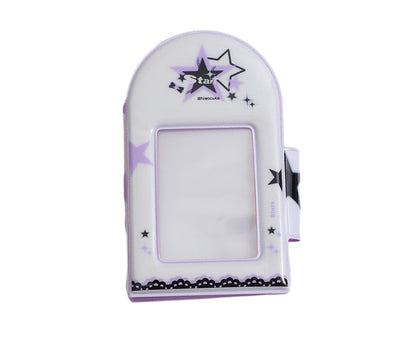 Photo Album Large Capacity Waterproof Insert Type PVC 3 Inch 40 Pages Picture Album  Card Storage Binder Friends Gift - Purple