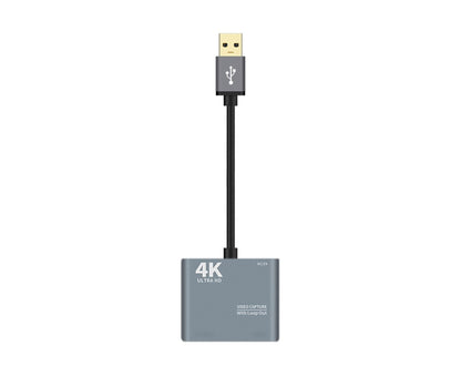 HDMI-compatible to USB High Clarity Board Game Record Live Streaming Broadcast Video Capture Card - Grey