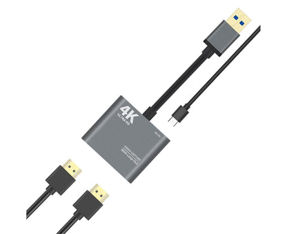 HDMI-compatible to USB High Clarity Board Game Record Live Streaming Broadcast Video Capture Card - Grey