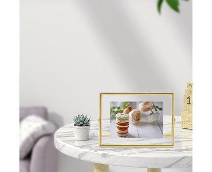 Photo Frame Adjustable Durable Metal Frame Photo Holder Elegant Stylish Picture Frame for Home Decoration - Golden