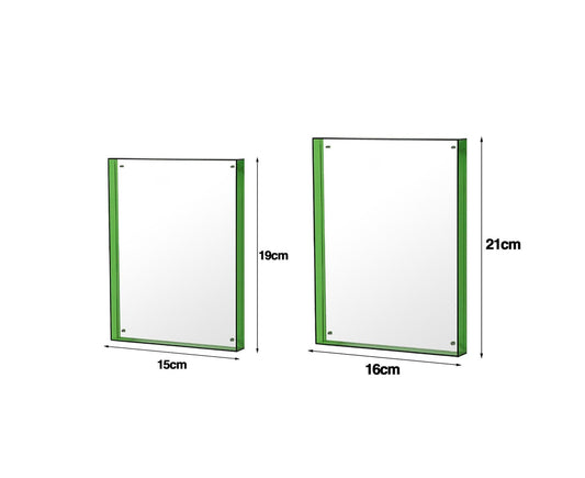 Photo Frame Vibrant Floating Acrylic Picture Frame Desk Wall Art Frame for Gallery Home Office Decorationluorescent Yellow 16cm