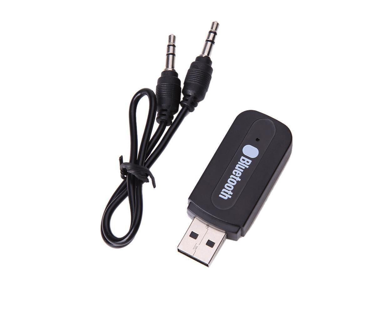 Mini 3.5mm Jack USB Wireless Bluetooth-compatible Audio Receiver Adapter for PC Speaker - Black