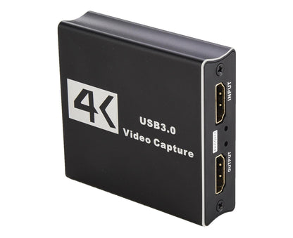 Video Capture Card 1080P High Speed 4K HDMI-compatible to USB3.0 Game Capture Device for Live Streaming - Black