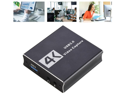 Video Capture Card 1080P High Speed 4K HDMI-compatible to USB3.0 Game Capture Device for Live Streaming - Black