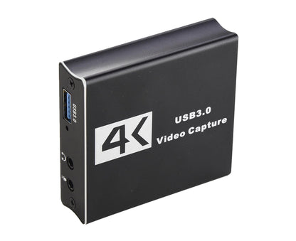 Video Capture Card 1080P High Speed 4K HDMI-compatible to USB3.0 Game Capture Device for Live Streaming - Black