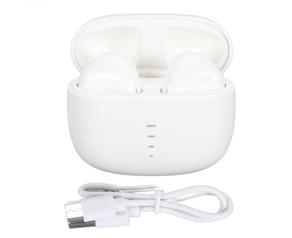 Language Translator Earbuds Multifunction HD Noise Reduction Bluetooth 5.1 144 Kinds Languages Real Time Translation Headphone White