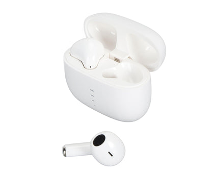 Language Translator Earbuds Multifunction HD Noise Reduction Bluetooth 5.1 144 Kinds Languages Real Time Translation Headphone White