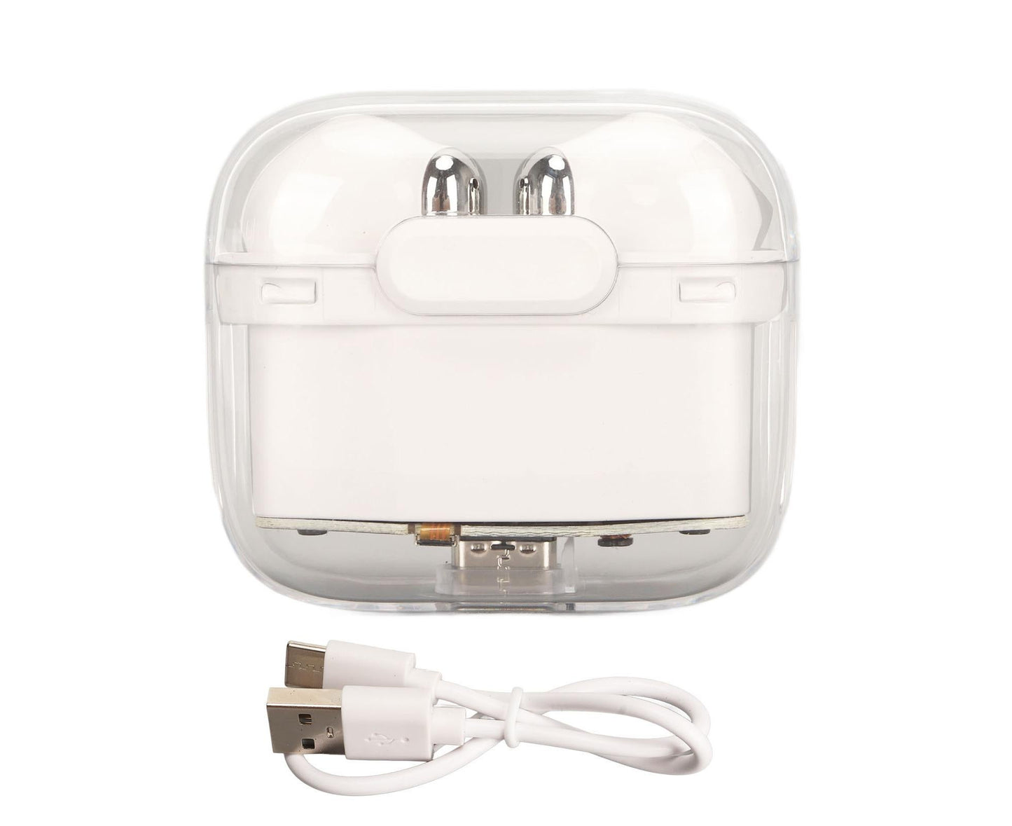 BT5.3 Translation Headset 144 Languages Instant Voice Language Translator Earphone for Business Travel Learning White