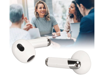 BT5.3 Translation Headset 144 Languages Instant Voice Language Translator Earphone for Business Travel Learning White