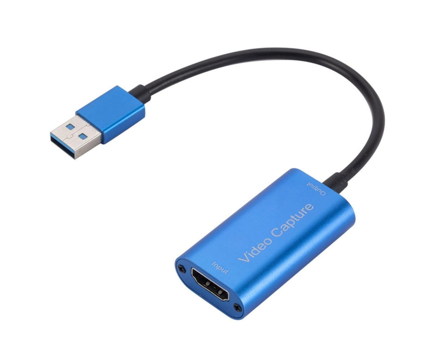 Video Capture Card Portable High Resolution Low Latency HDMI-compatible to USB 3.0 Game Capture Device for Live Streaming - Blue