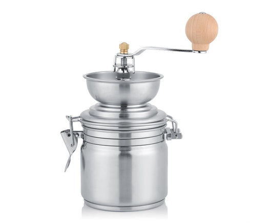 Stainless Steel Manual Coffee Grinder for Spices & Nuts, Hand Tool, Silver