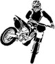Motorbike Wall Stickers Self Adhesive Pvc Dirt Bike Wall Decal Bedroom Decor Black 58x68cm Dirt Bike Wall Sticker (black)