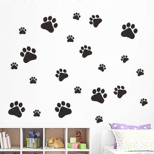 Dog Puppy Removable Vinyl Wall Sticker Dog Paw Prints Decoration