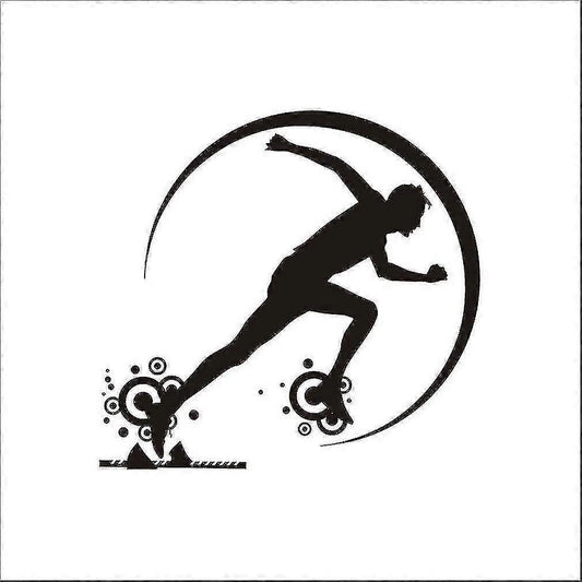 Running Home Decor Wallpaper Wall Stickers 61x71cm