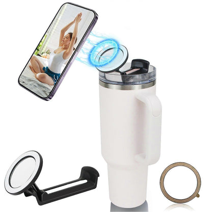 Phone Holder For Stanley, Water Bottle Phone Holder For Stanley 40oz Cup, Phone Stand Mount, Portable, Rotatable