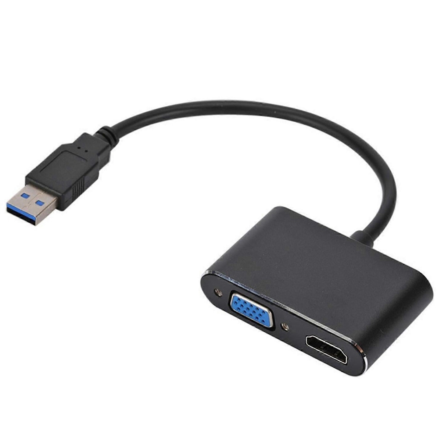 USB-C to HDMI/VGA Dual Monitor Adapter Plug & Play