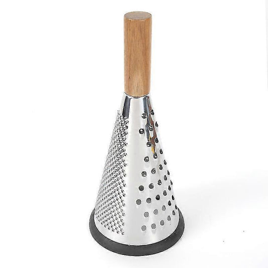 Manual Food Processor - Grater, Grinder & Slicer with Wooden Handle 27cm