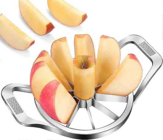 Stainless Steel Apple Cutter - 10-Wedge Slicer & Corer