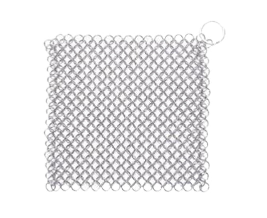 Stainless Steel Cast Iron Skillet Cleaner Chainmail Scrubber-6inch