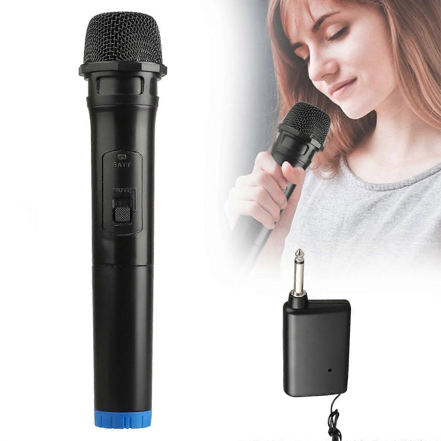 Wireless Bluetooth Karaoke Microphone - Handheld Mic with Receiver System