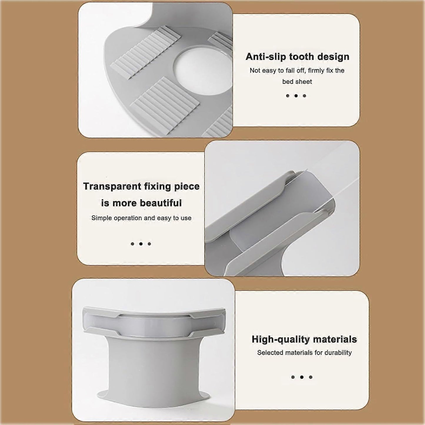 4PCS Non-Slip Sheet Holders, Fits Most Sizes, Keeps Sheets Secure