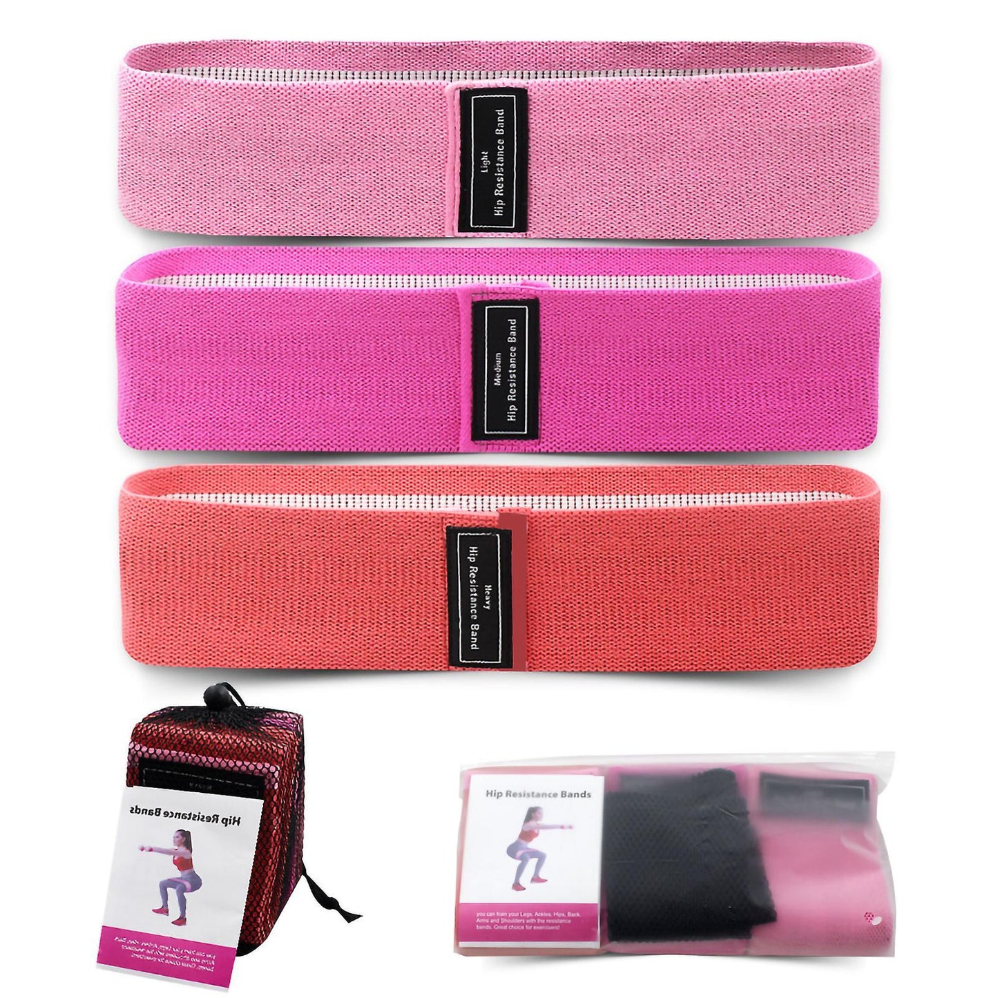 3pcs Resistance Loop Bands Set for Yoga & Fitness