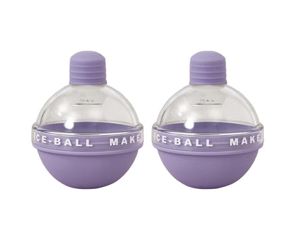 2Pcs Ice Cube Mold Reusable DIY Creative Light Bulb Shape Ice Ball Maker Household Supplies -Purple