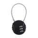 3-Digit Mini Combo Padlock - Resettable Luggage Lock for Travel