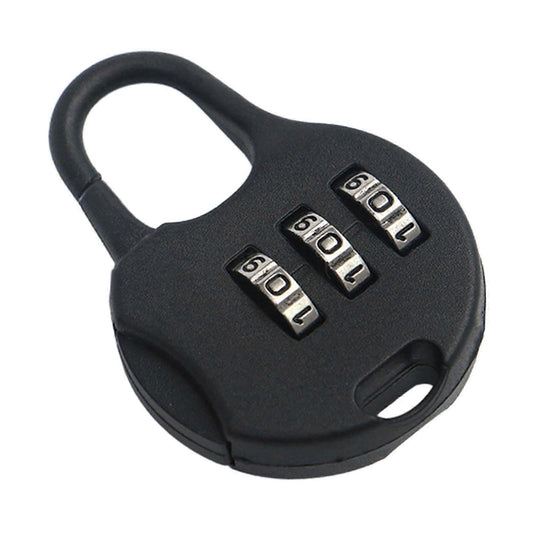 Black 3-Digit Combo Padlock - Drawer & Luggage Lock for Home