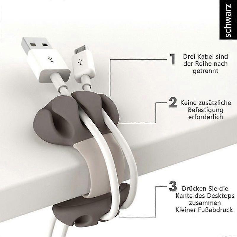 5pcs Cable Holders Non-Adhesive Wire Organizer Clips for Home & Office