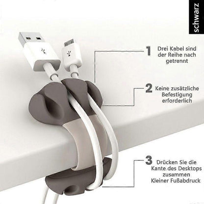 5pcs Cable Holders Non-Adhesive Wire Organizer Clips for Home & Office