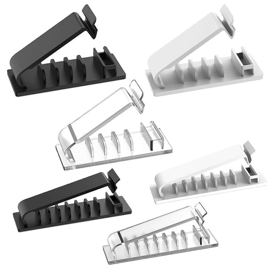 Cable Management Clips Self-Adhesive Wire Holder for Desk No-Mess Cord Organizer