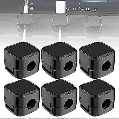 6-Pack Black grip Cable Clips Desk Organizer Adhesive Wire Holder