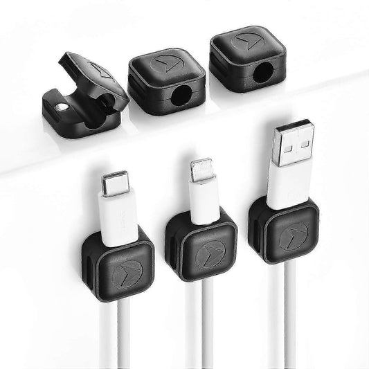 6-Pack grip Cable Clips Desk Organizer Strong Adhesive Cord Holders for Home