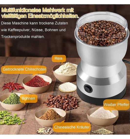 Electric Coffee Grinder - Stainless Steel Portable Spice Grinder for Coffee Beans