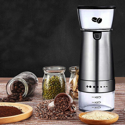 Electric Coffee Grinder - Portable Automatic Bean Grinder for Coffee & Spices