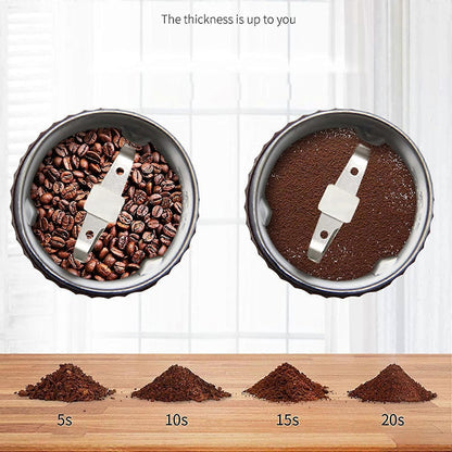 Electric Grinder - Multifunction Bean, Grain, Herb, and Spice Grinder with Steel Blades