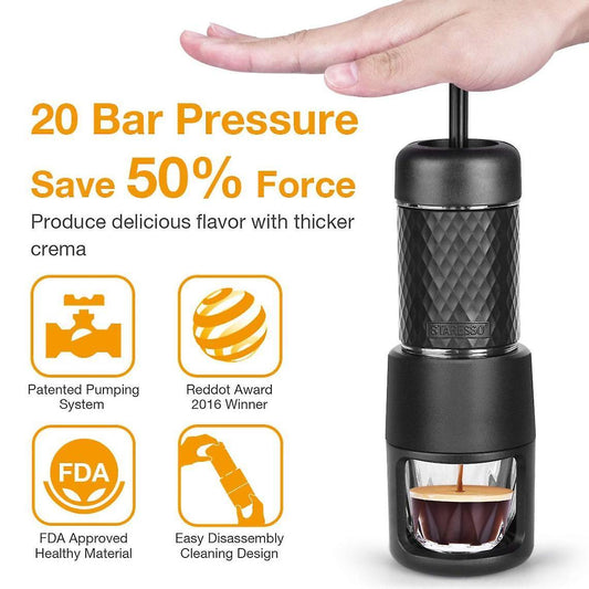 Manual Coffee Grinder - Hand Capsule Coffee Maker & Seasoning Grinder Combo Tool